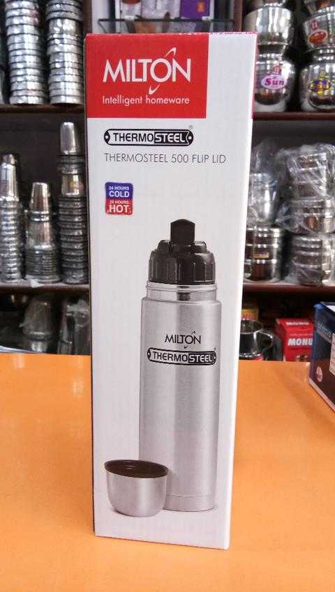 milton thermosteel 500 ml flip lid